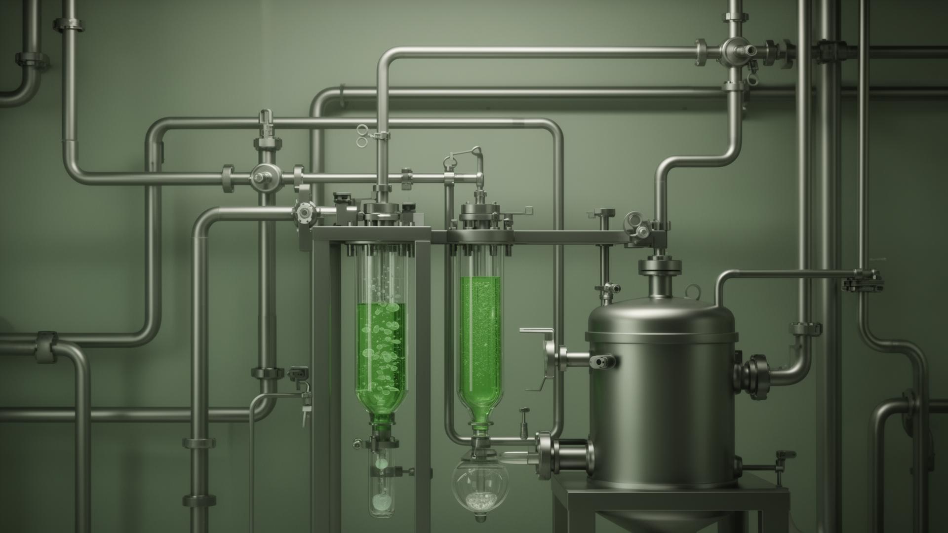 Industrial continuous-flow bioprocessing pipeline